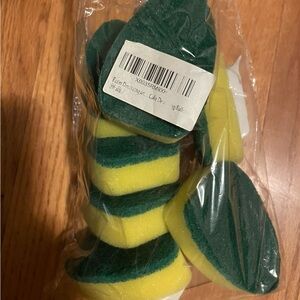 Green and Yellow Scrub Sponges